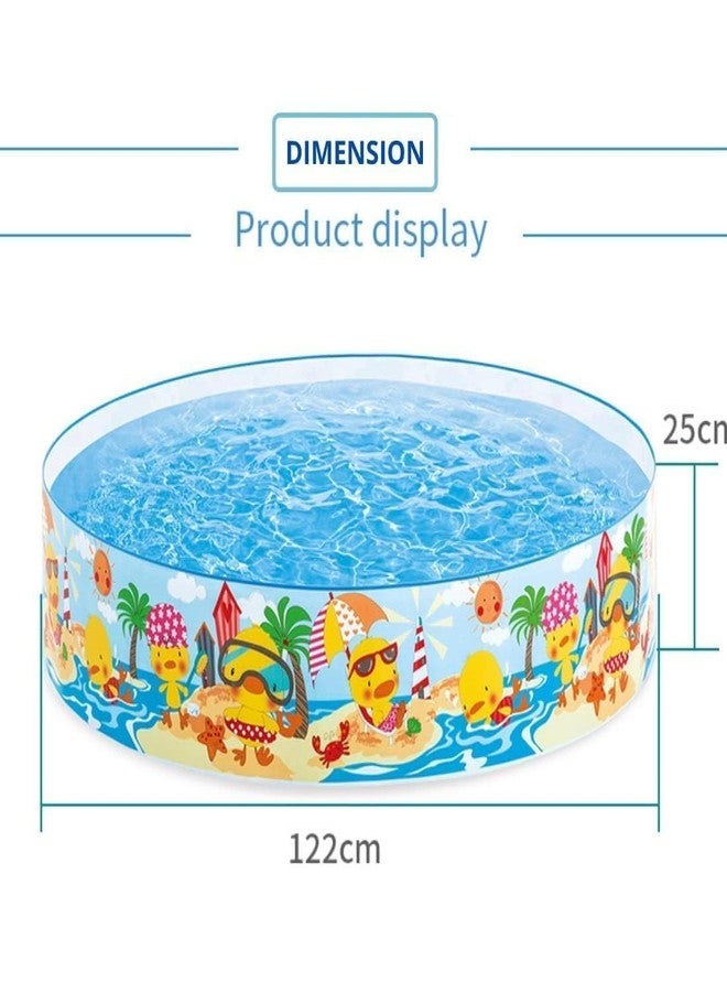 BlackZone 4 Ft Round Swimming Pool for Kids Folding & Durable Swim Center Pool for Kids 1 to 5 Years No Need for an Air Pump - Multicolor (4 FT Without AIR) - Image 2
